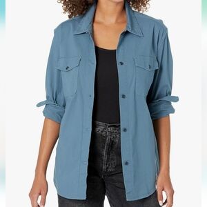 Dockers Women's Relaxed Fit Long Sleeve Shirt Jacket